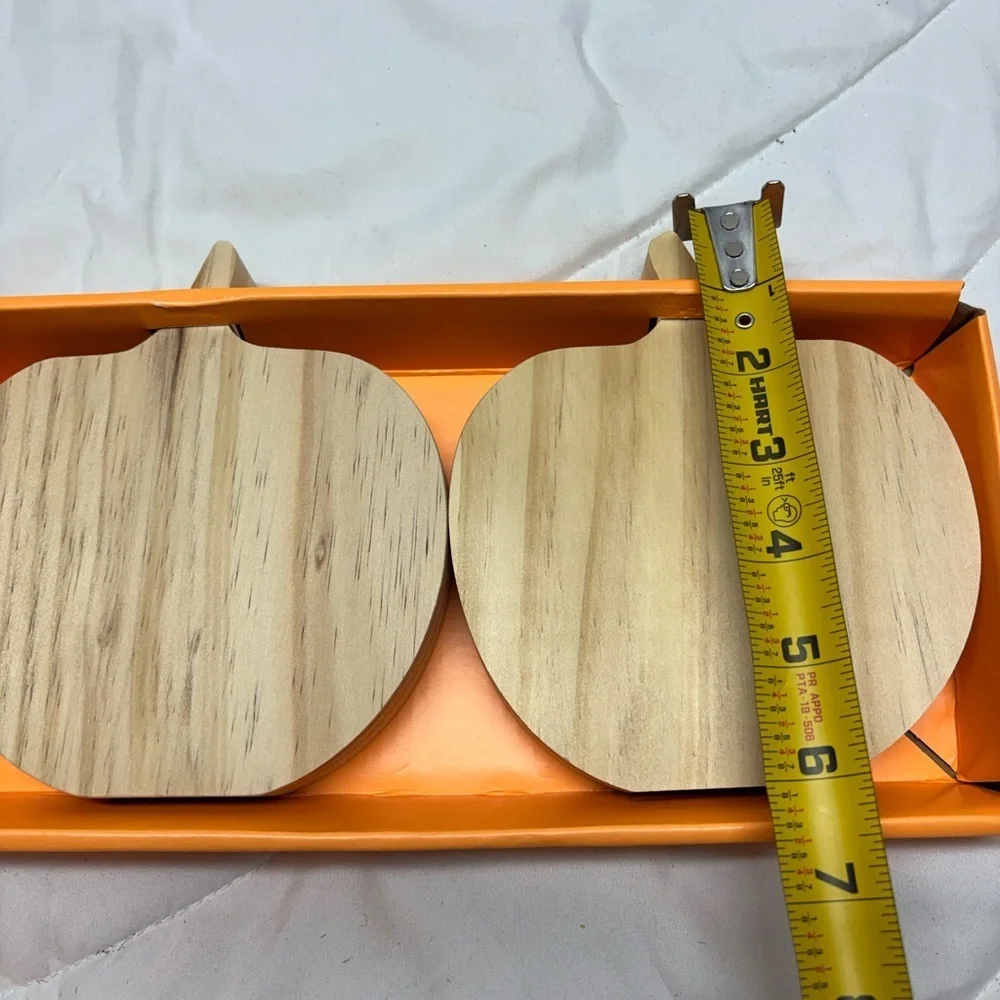 wooden pumpkins Set Of 2 unfinished Target Brands 2022 NIP